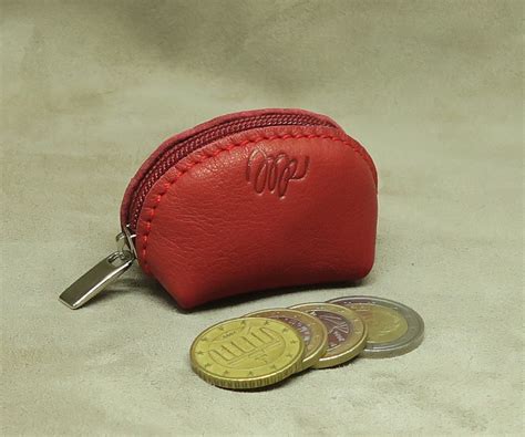 small zipped coin purse.